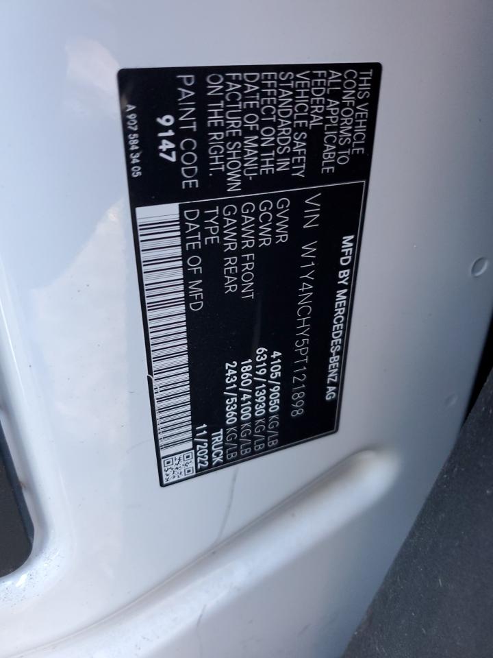 2023 Mercedes-Benz Sprinter 2500 VIN: W1Y4NCHY5PT121898 Lot: 84184395