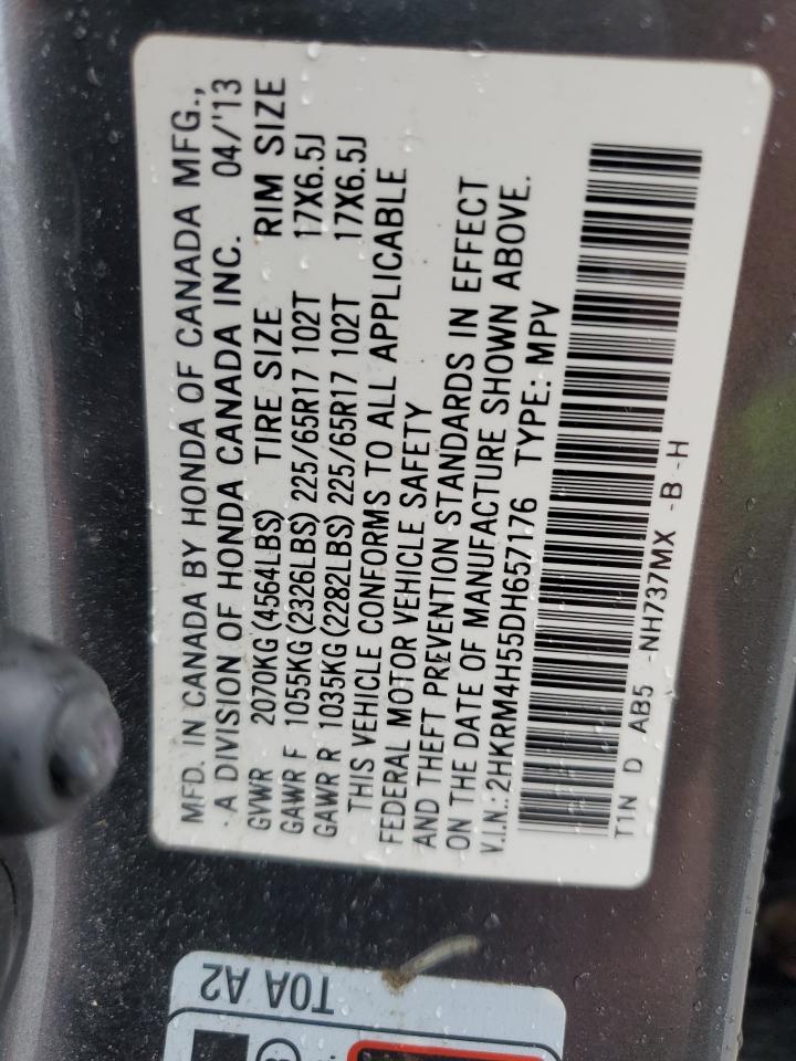 2013 Honda Cr-V Ex VIN: 2HKRM4H55DH657176 Lot: 90253385