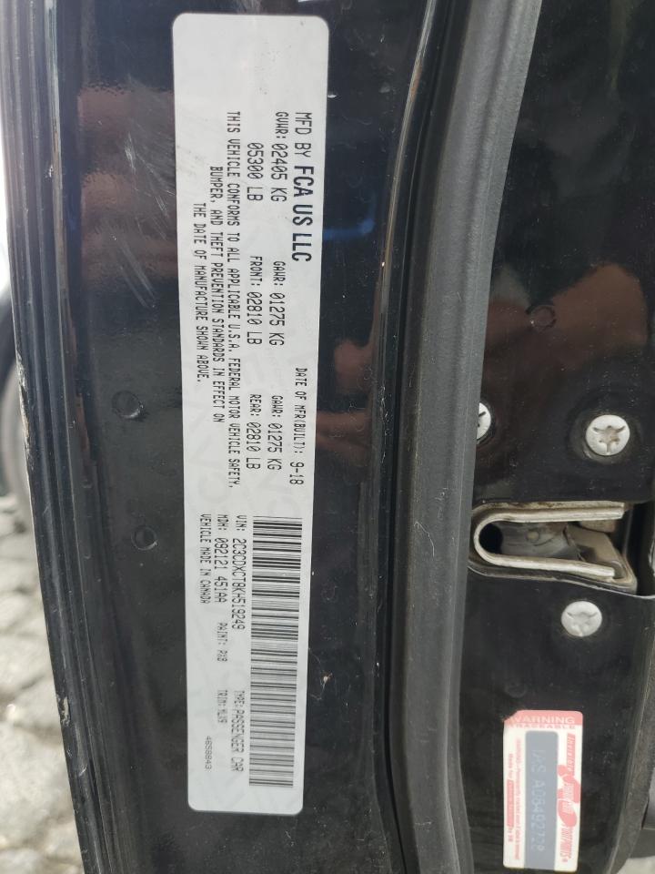 2019 Dodge Charger R/T VIN: 2C3CDXCT8KH519249 Lot: 84902845