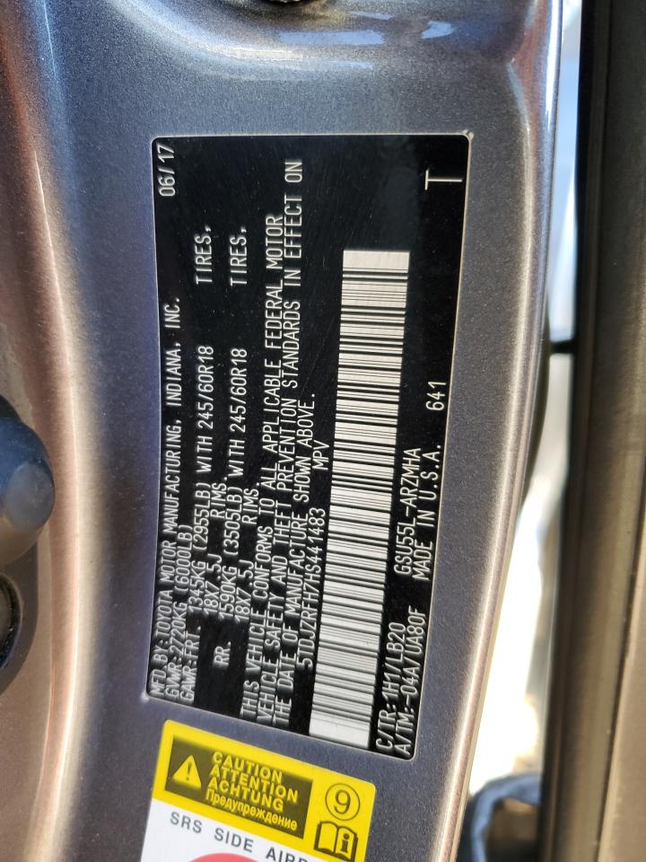 2017 Toyota Highlander Se VIN: 5TDJZRFH7HS441483 Lot: 90866745