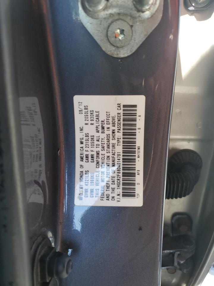 2013 Honda Accord Exl VIN: 1HGCR2F88DA014791 Lot: 82094455