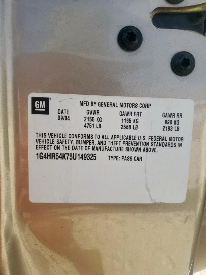 2005 Buick Lesabre Limited VIN: 1G4HR54K75U149325 Lot: 84764395