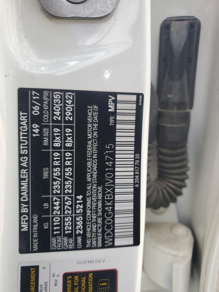 2018 Mercedes-Benz Glc 300 4Matic VIN: WDC0G4KBXJV014715 Lot: 82278765