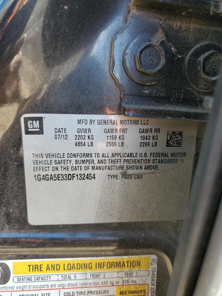 2013 Buick Lacrosse VIN: 1G4GA5E33DF132454 Lot: 86104765