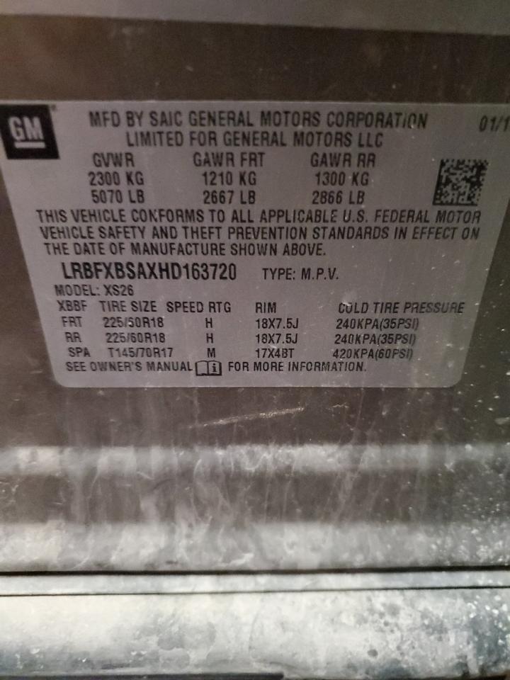 2017 Buick Envision Essence VIN: LRBFXBSAXHD163720 Lot: 85954305