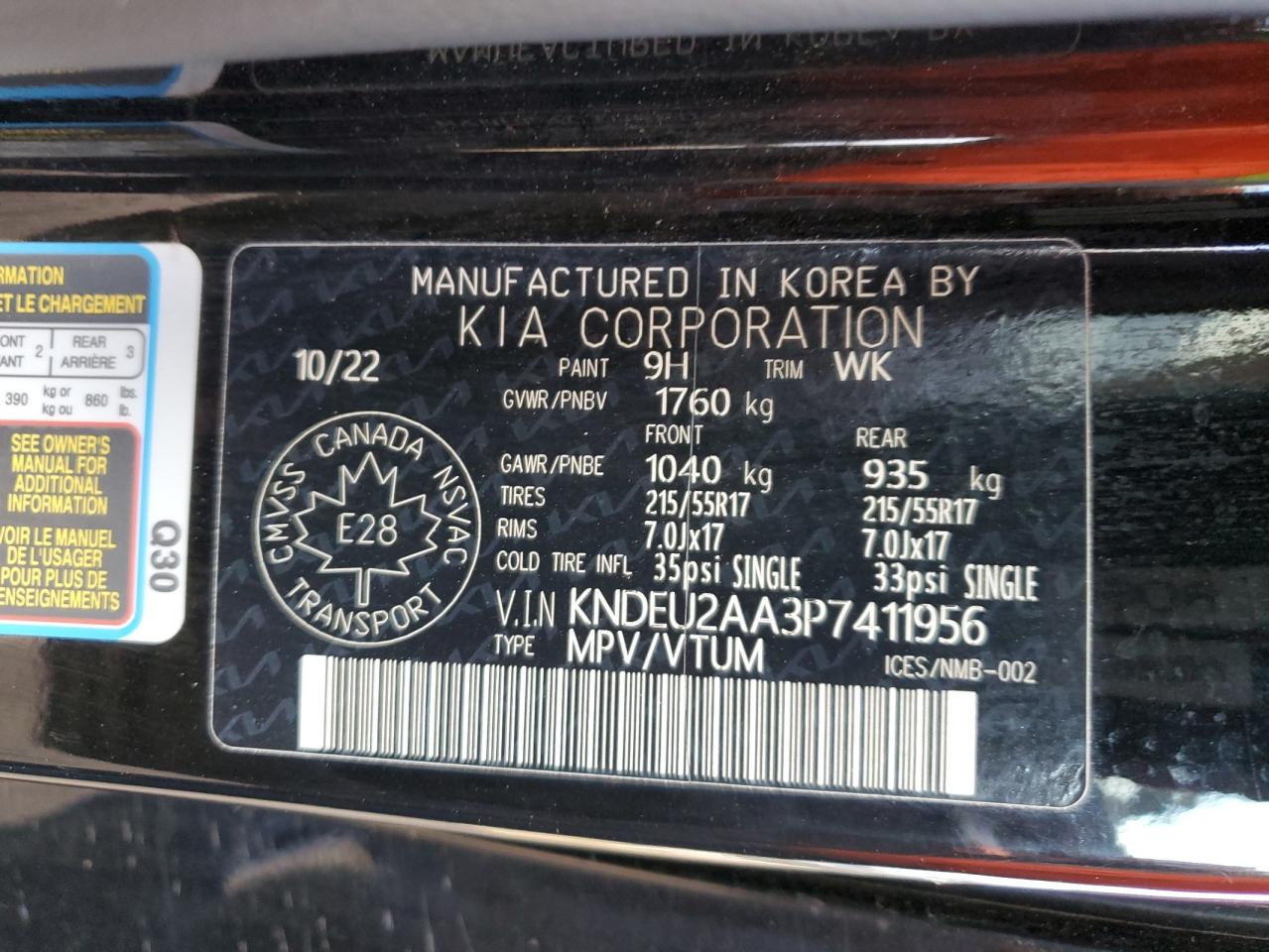 2023 Kia Seltos S VIN: KNDEU2AA3P7411956 Lot: 84734065