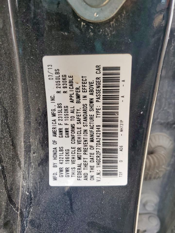 2013 Honda Accord Ex VIN: 1HGCR2F77DA242949 Lot: 97151895