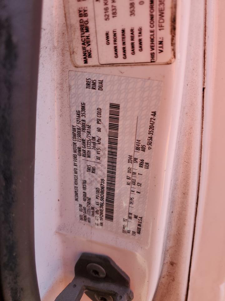 2008 Ford Econoline E350 Super Duty Cutaway Van VIN: 1FDWE35L58DB06735 Lot: 84651465