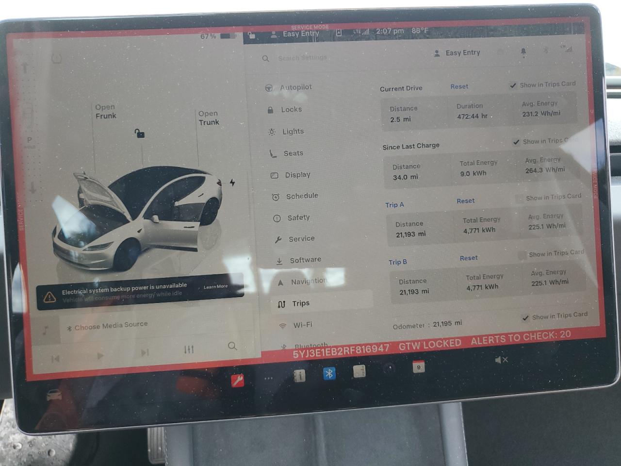 2024 Tesla Model 3 VIN: 5YJ3E1EB2RF816947 Lot: 85330265