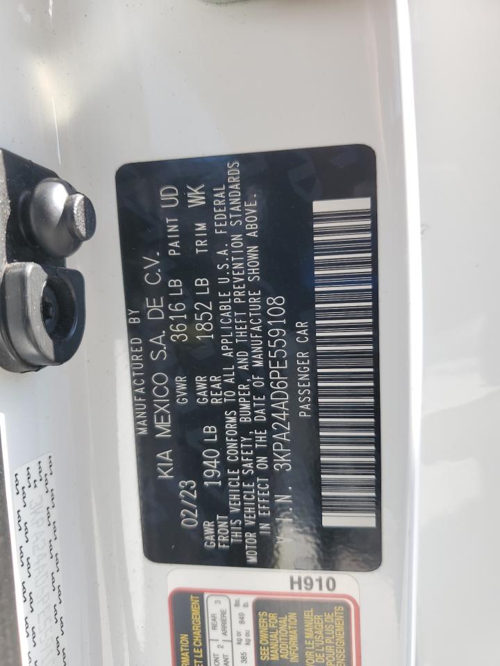 2023 Kia Rio Lx VIN: 3KPA24AD6PE559108 Lot: 90250395