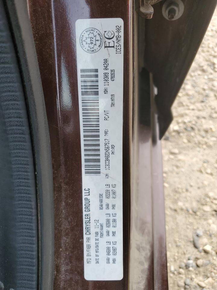 2013 Chrysler 200 Lx VIN: 1C3CCBAB2DN567517 Lot: 85484905