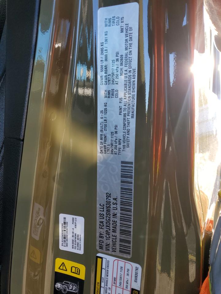 2025 Jeep Wrangler Sport VIN: 1C4PJXDG2SW630792 Lot: 85902325