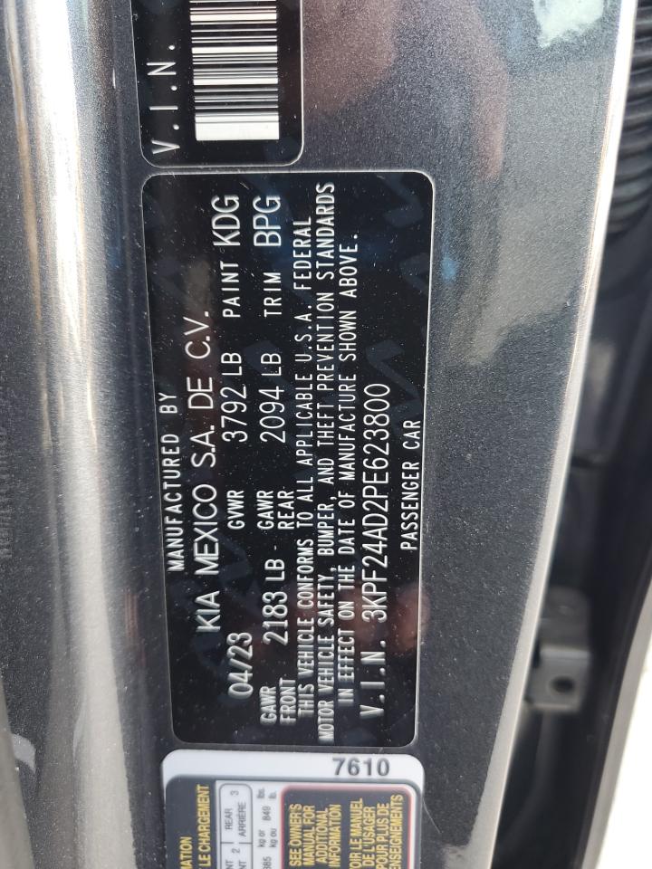 2023 Kia Forte Lx VIN: 3KPF24AD2PE623800 Lot: 89845185