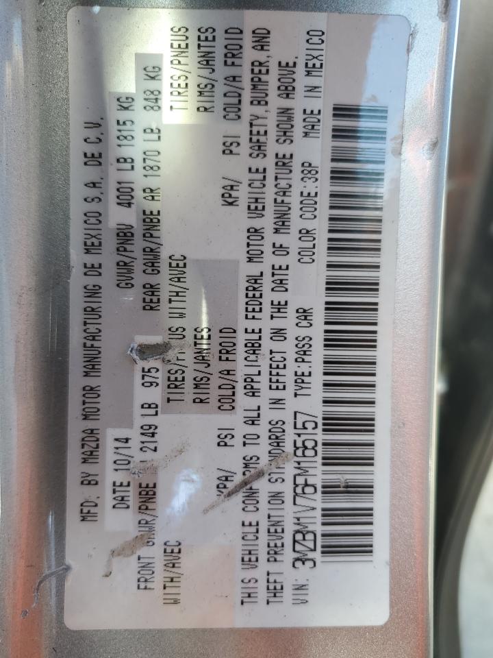 2015 Mazda 3 Touring VIN: 3MZBM1V76FM165157 Lot: 84953125