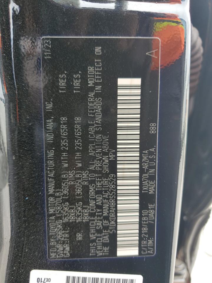 2024 Toyota Highlander Le VIN: 5TDKDRAH8RS528529 Lot: 82258745