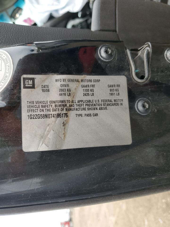 2007 Pontiac G6 VIN: 1G2ZG58N074186176 Lot: 82528975