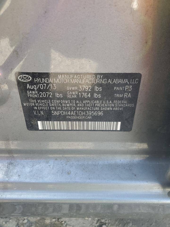 2013 Hyundai Elantra Gls VIN: 5NPDH4AE1DH395696 Lot: 85496935