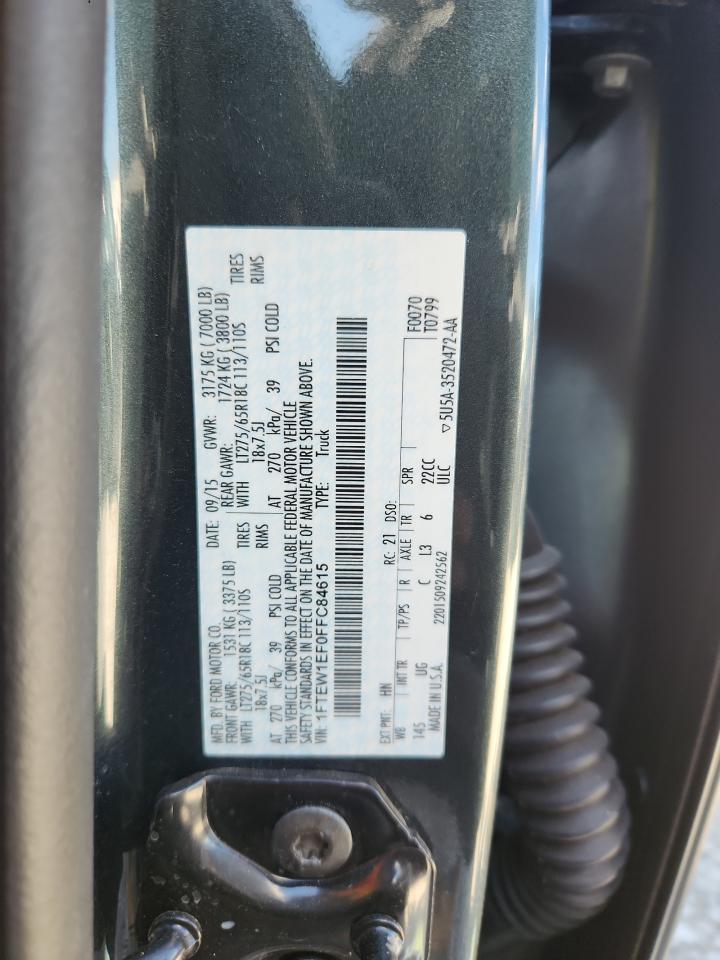 2015 Ford F150 Supercrew VIN: 1FTEW1EF0FFC84615 Lot: 86283425