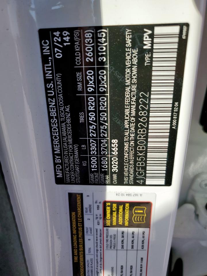 2024 Mercedes-Benz Gle 450 4Matic VIN: 4JGFB5KB0RB268222 Lot: 82152645