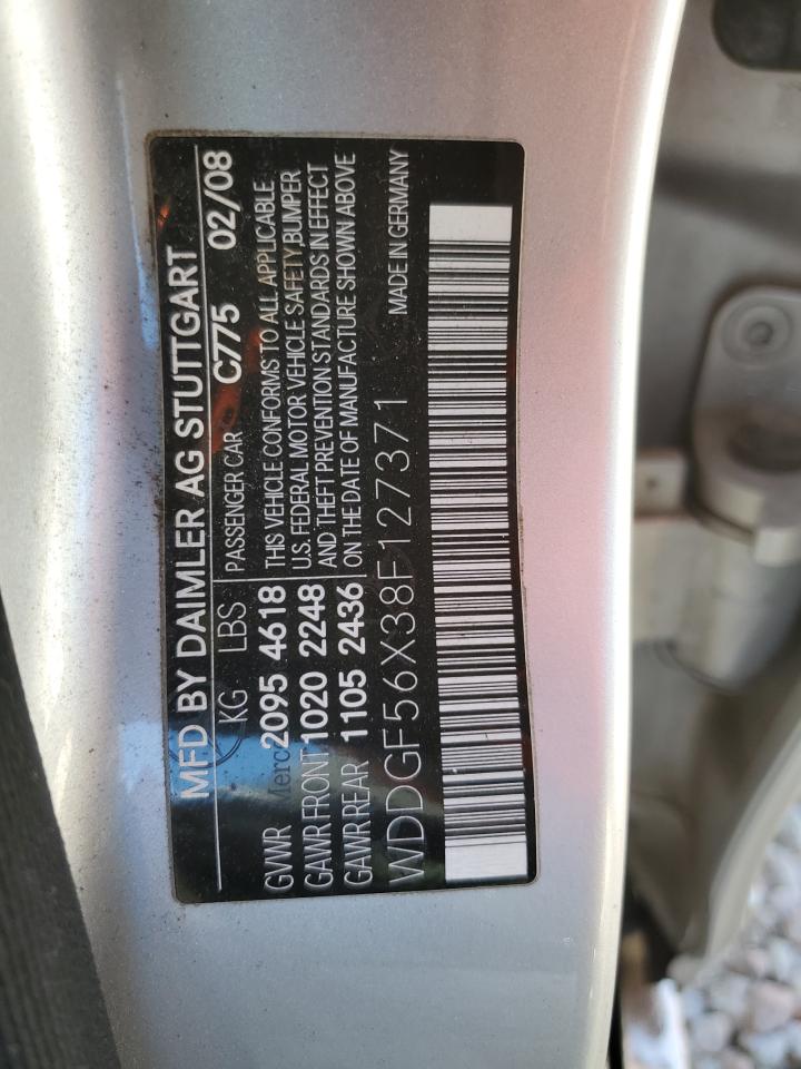 2008 Mercedes-Benz C 350 VIN: WDDGF56X38F127371 Lot: 82209985