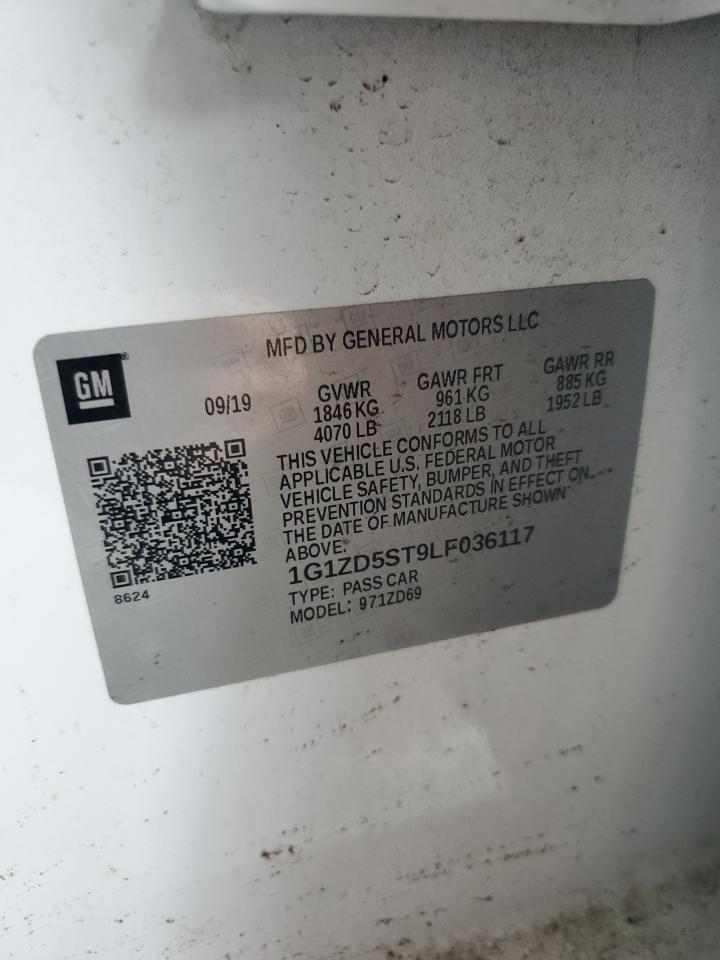 2020 Chevrolet Malibu Lt VIN: 1G1ZD5ST9LF036117 Lot: 90323945
