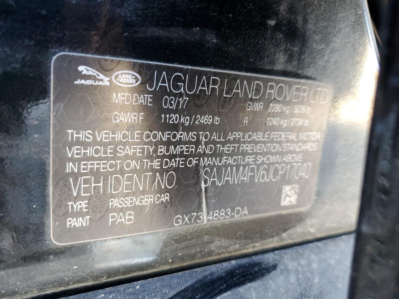 2018 Jaguar Xe S VIN: SAJAM4FV6JCP17040 Lot: 86849655