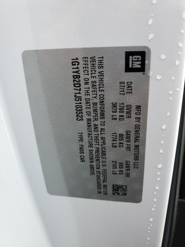 2018 Chevrolet Corvette Stingray 1Lt VIN: 1G1YB2D71J5103523 Lot: 89469425