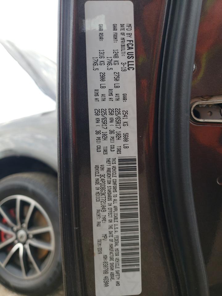 2019 Dodge Journey Se VIN: 3C4PDDBG3KT721049 Lot: 86510325