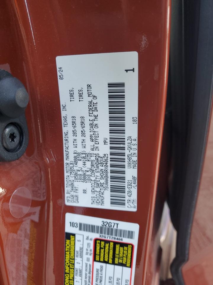 2024 Toyota Sequoia Sr5 VIN: 7SVAAABA8RX040625 Lot: 85358685