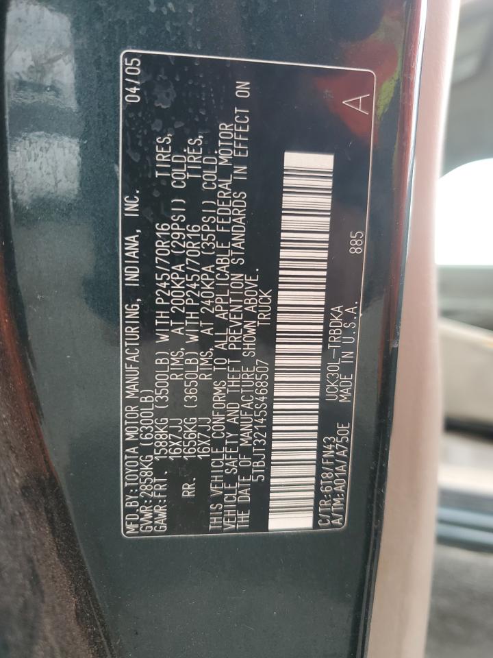 2005 Toyota Tundra VIN: 5TBJT32145S468507 Lot: 85369325