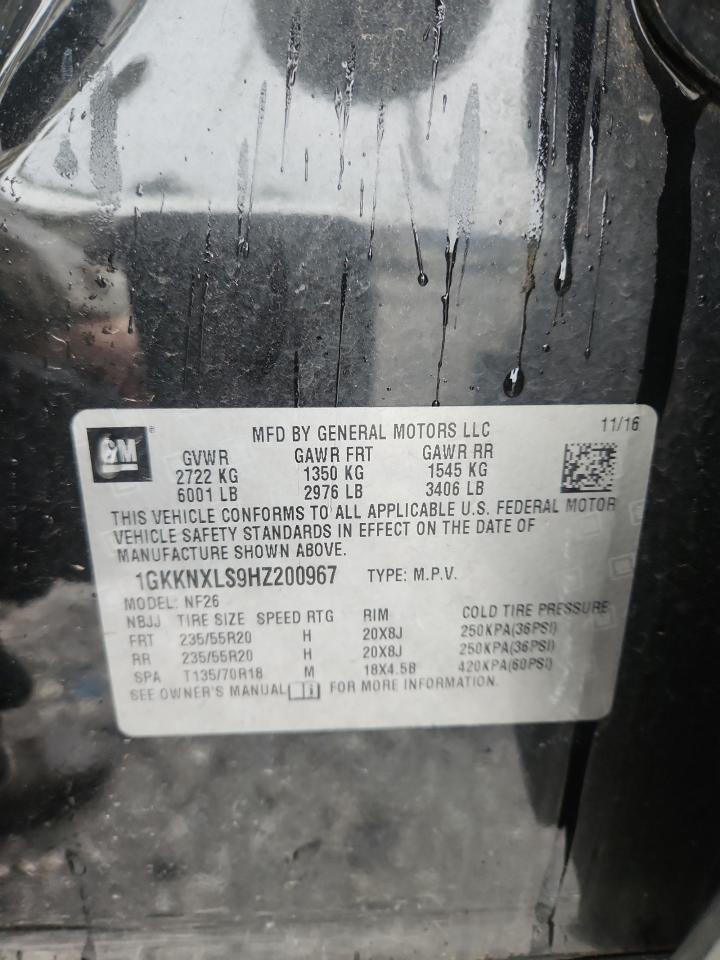 2017 GMC Acadia Denali VIN: 1GKKNXLS9HZ200967 Lot: 90579225