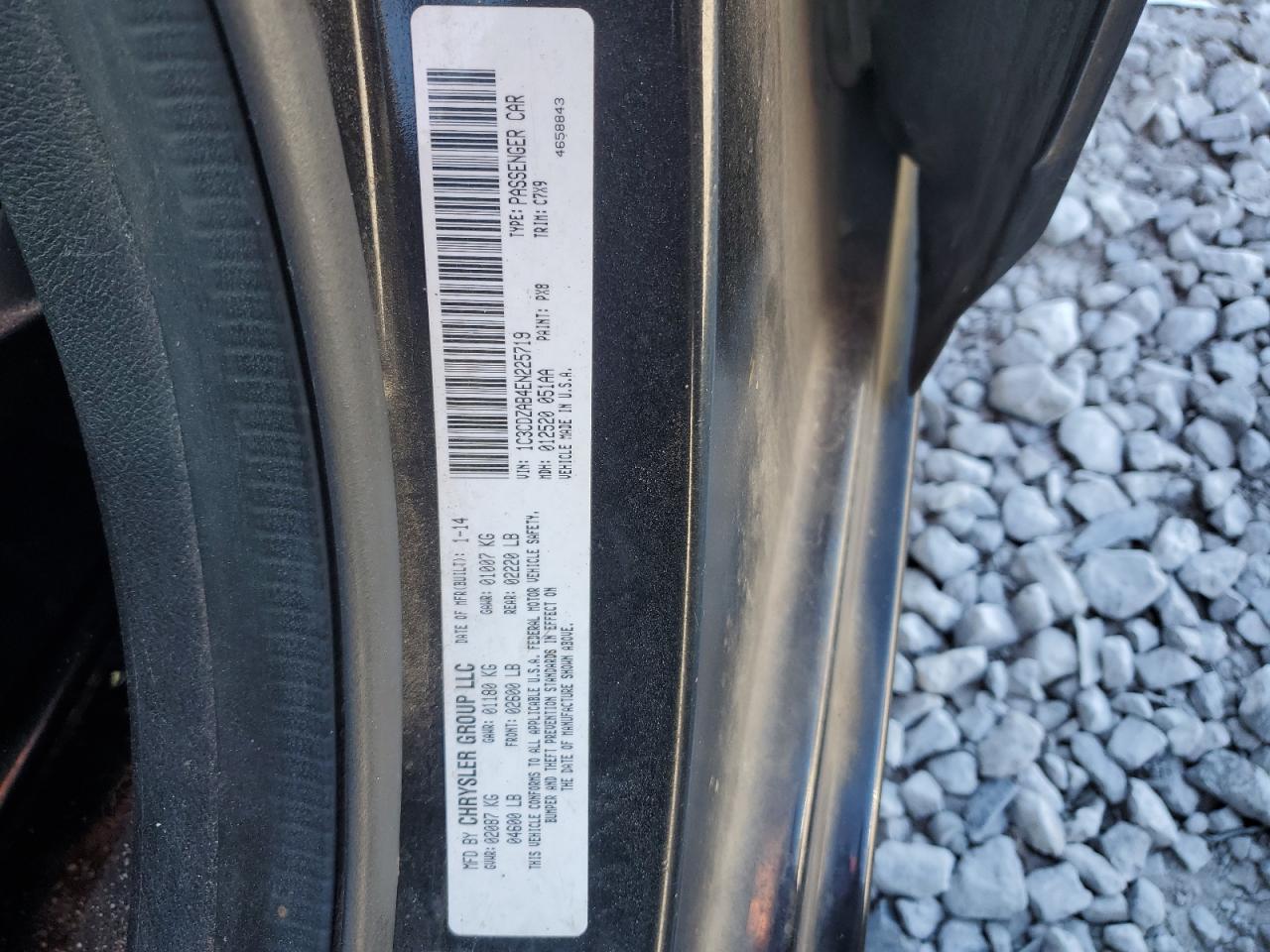 2014 Dodge Avenger Se VIN: 1C3CDZAB4EN225719 Lot: 86230415