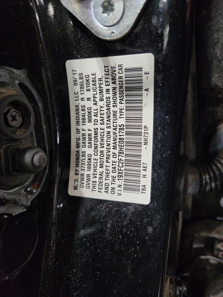 2017 Honda Civic Ex VIN: 19XFC2F78HE081785 Lot: 84636945