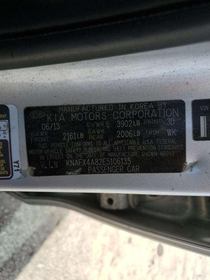 2014 Kia Forte Ex VIN: KNAFX4A82E5106135 Lot: 82432905