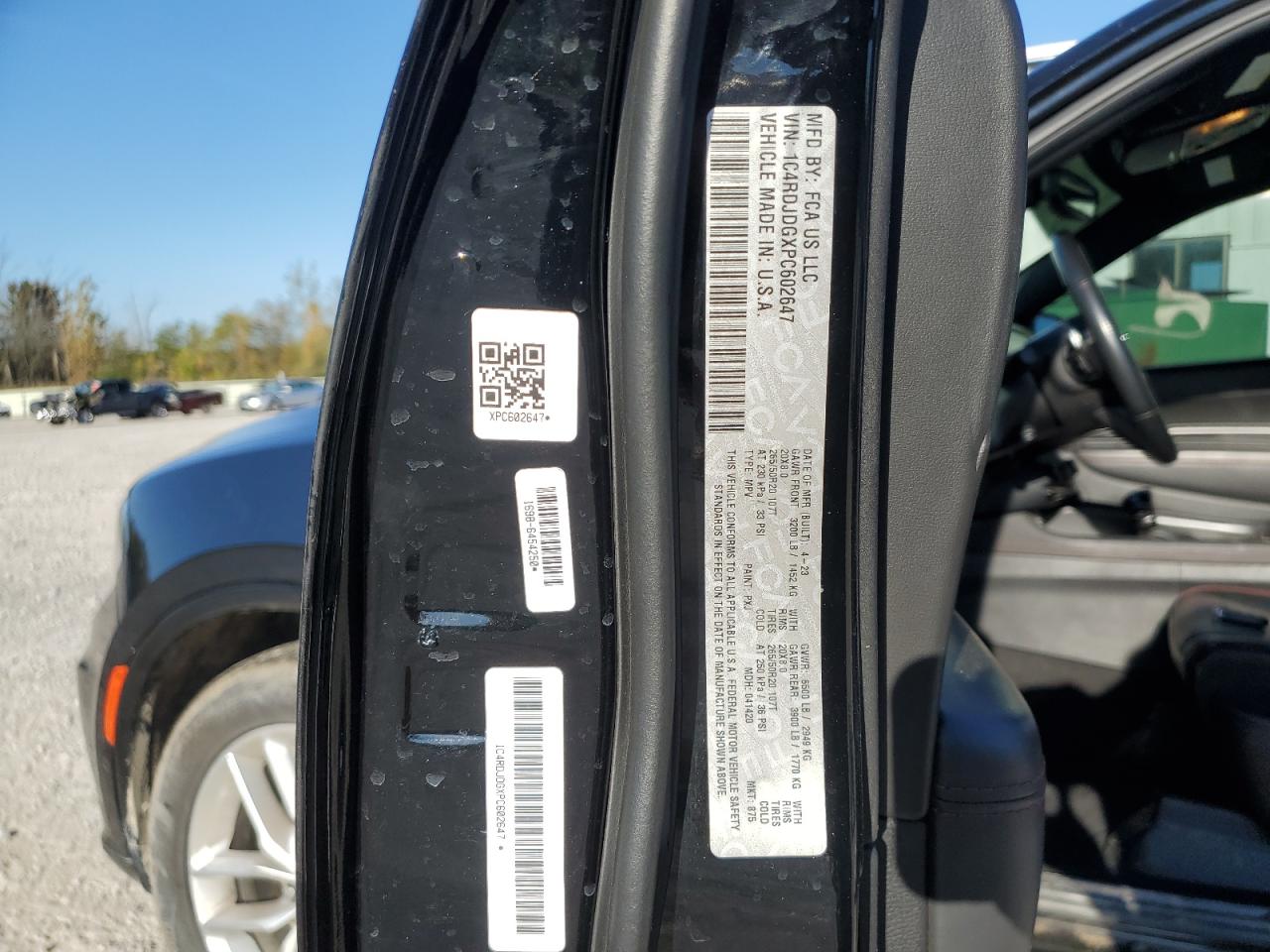 2023 Dodge Durango Gt VIN: 1C4RDJDGXPC602647 Lot: 84969325