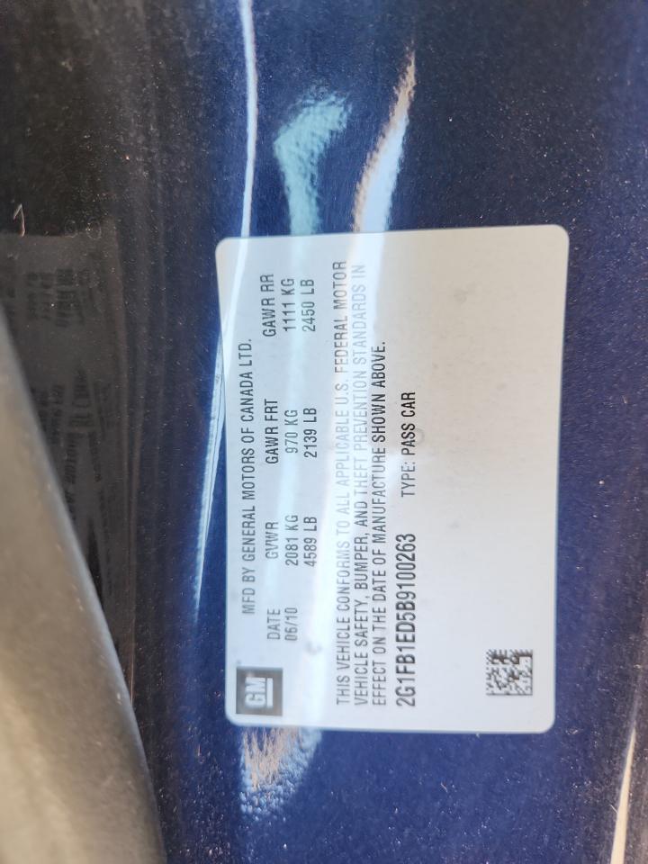 2011 Chevrolet Camaro Lt VIN: 2G1FB1ED5B9100263 Lot: 87272555