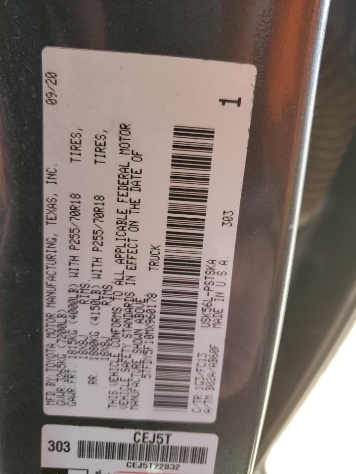 2021 Toyota Tundra Crewmax Sr5 VIN: 5TFDY5F10MX960178 Lot: 84632955