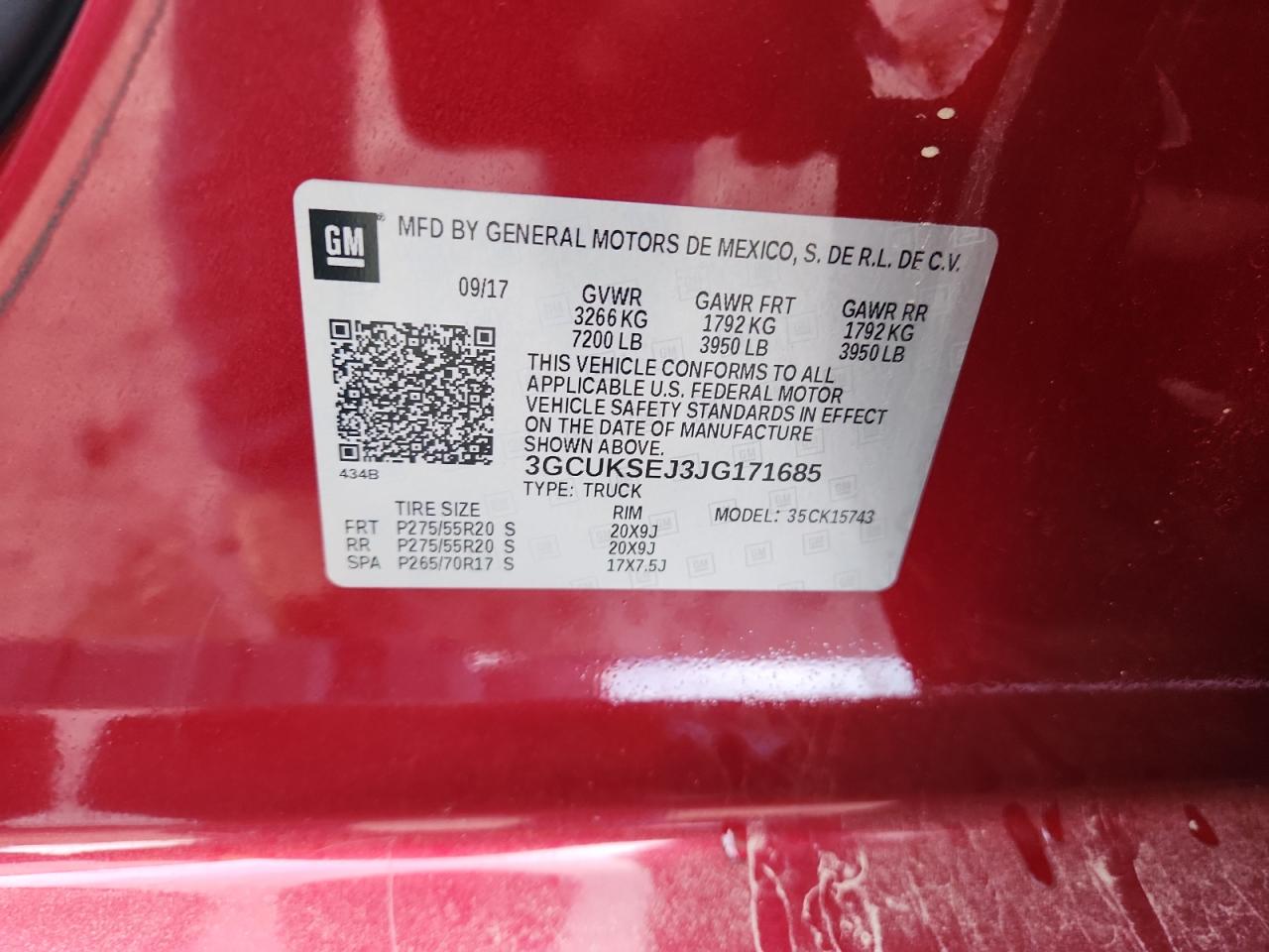 2018 Chevrolet Silverado K1500 Ltz VIN: 3GCUKSEJ3JG171685 Lot: 86074725