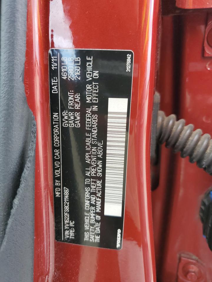 2012 Volvo S60 T5 VIN: YV1622FS8C2114887 Lot: 85841905