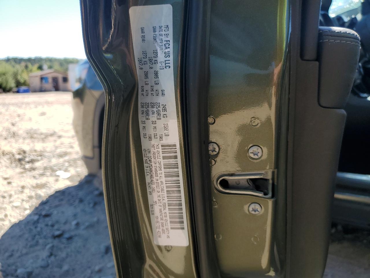 2019 Jeep Cherokee Limited VIN: 1C4PJMDX0KD481423 Lot: 86085625