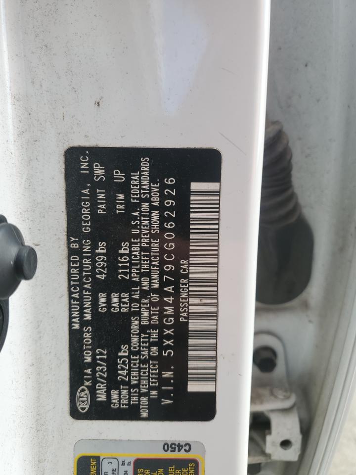 2012 Kia Optima Lx VIN: 5XXGM4A79CG062926 Lot: 90655835