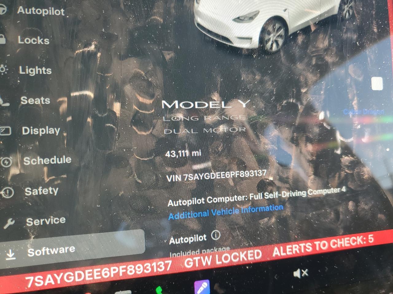 2023 Tesla Model Y VIN: 7SAYGDEE6PF893137 Lot: 85423225