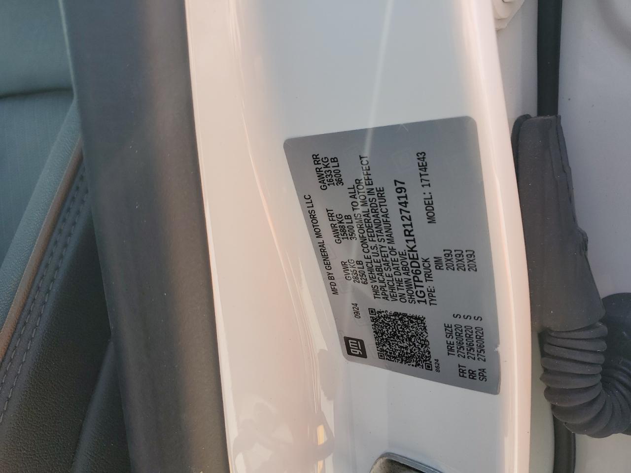 2024 GMC Canyon At4 VIN: 1GTP6DEK1R1274197 Lot: 85149645