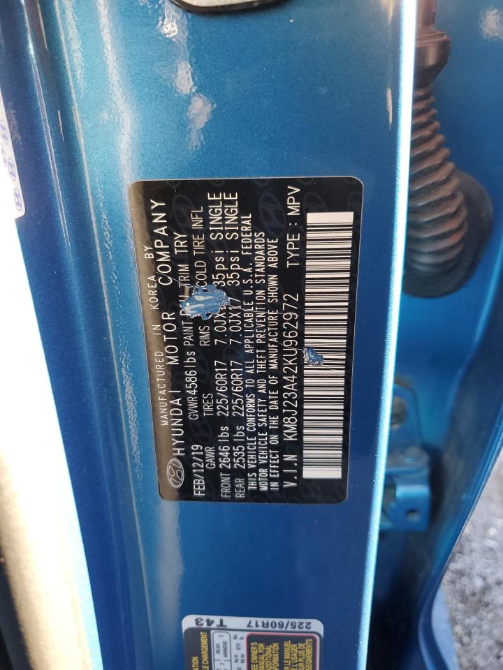 2019 Hyundai Tucson Se VIN: KM8J23A42KU962972 Lot: 81912205