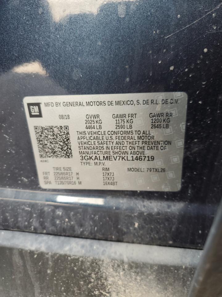 2019 GMC Terrain Sle VIN: 3GKALMEV7KL146719 Lot: 82395765