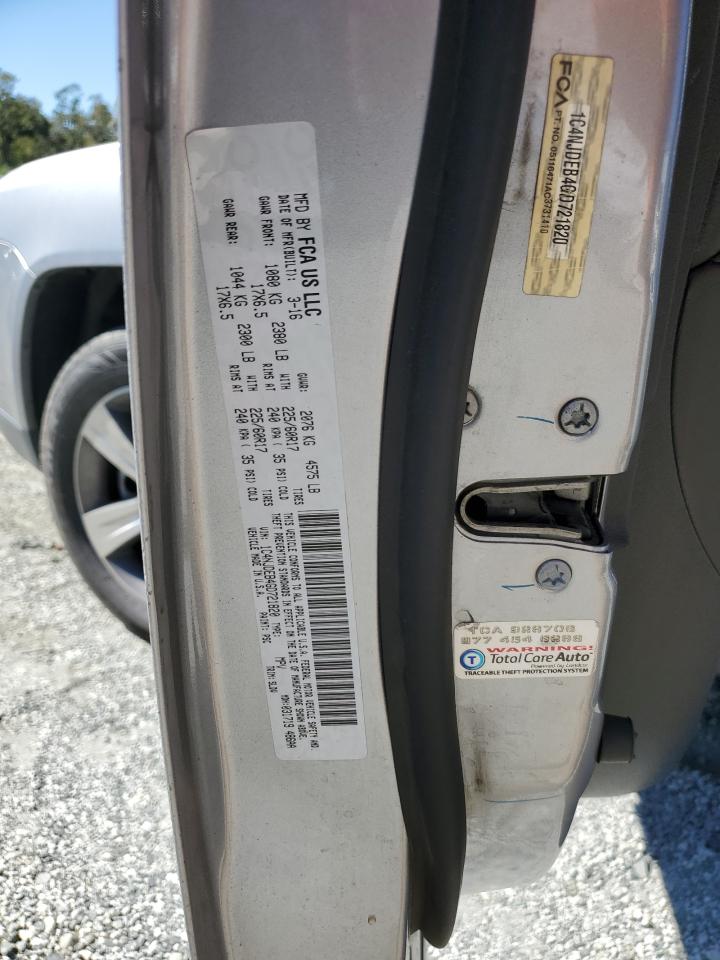 2016 Jeep Compass Latitude VIN: 1C4NJDEB4GD721820 Lot: 89469845