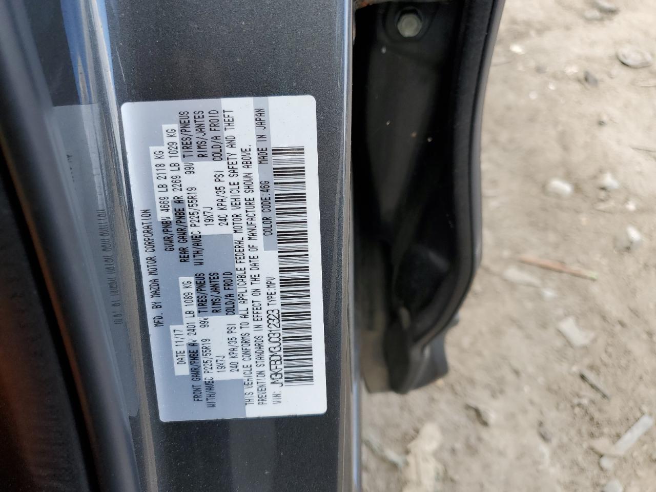 2018 Mazda Cx-5 Grand Touring VIN: JM3KFBDM3J0312323 Lot: 85741345