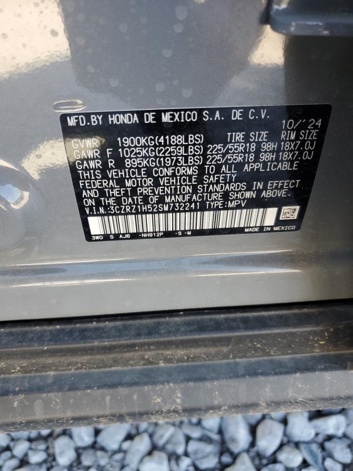 2025 Honda Hr-V Sport VIN: 3CZRZ1H52SM732241 Lot: 86132965