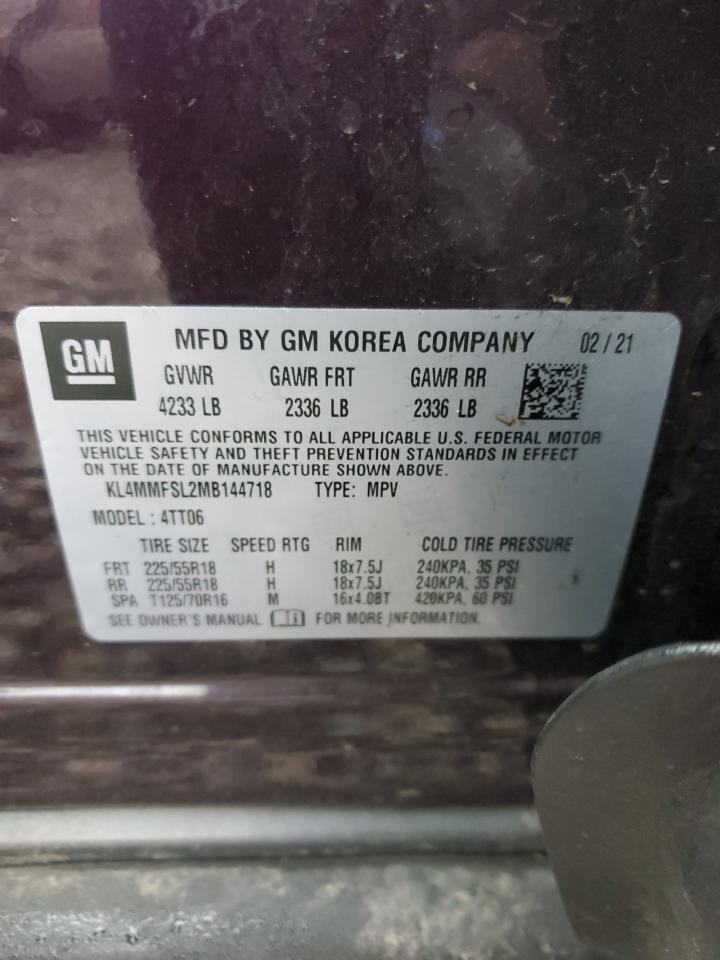 2021 Buick Encore Gx Essence VIN: KL4MMFSL2MB144718 Lot: 90480715