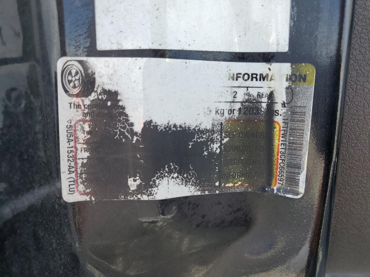 2012 Ford F150 Supercrew VIN: 1FTFW1ET3CFC66597 Lot: 82319725